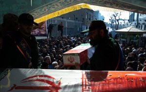 مراسم تشییع پیکر ۱۰۰ شهید گمنام در تهران